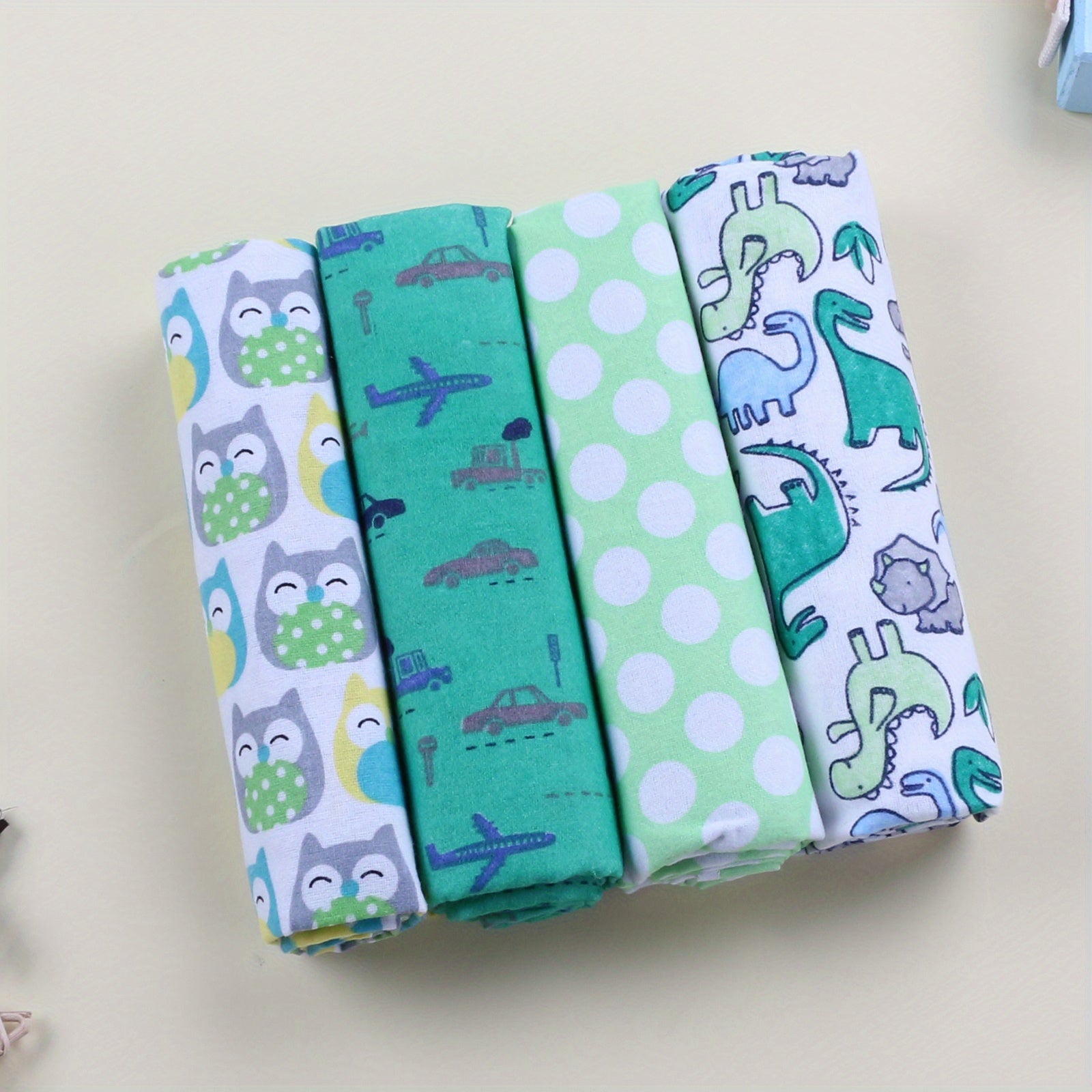 4 ta bolalar o'rab olish uchun to'plam, 100% paxta flanelidan tayyorlangan - juda yumshoq bolalar o'rash to'rlari - 0-12 oylik bolalar uchun mos - mukammal Pasxa sovg'asi