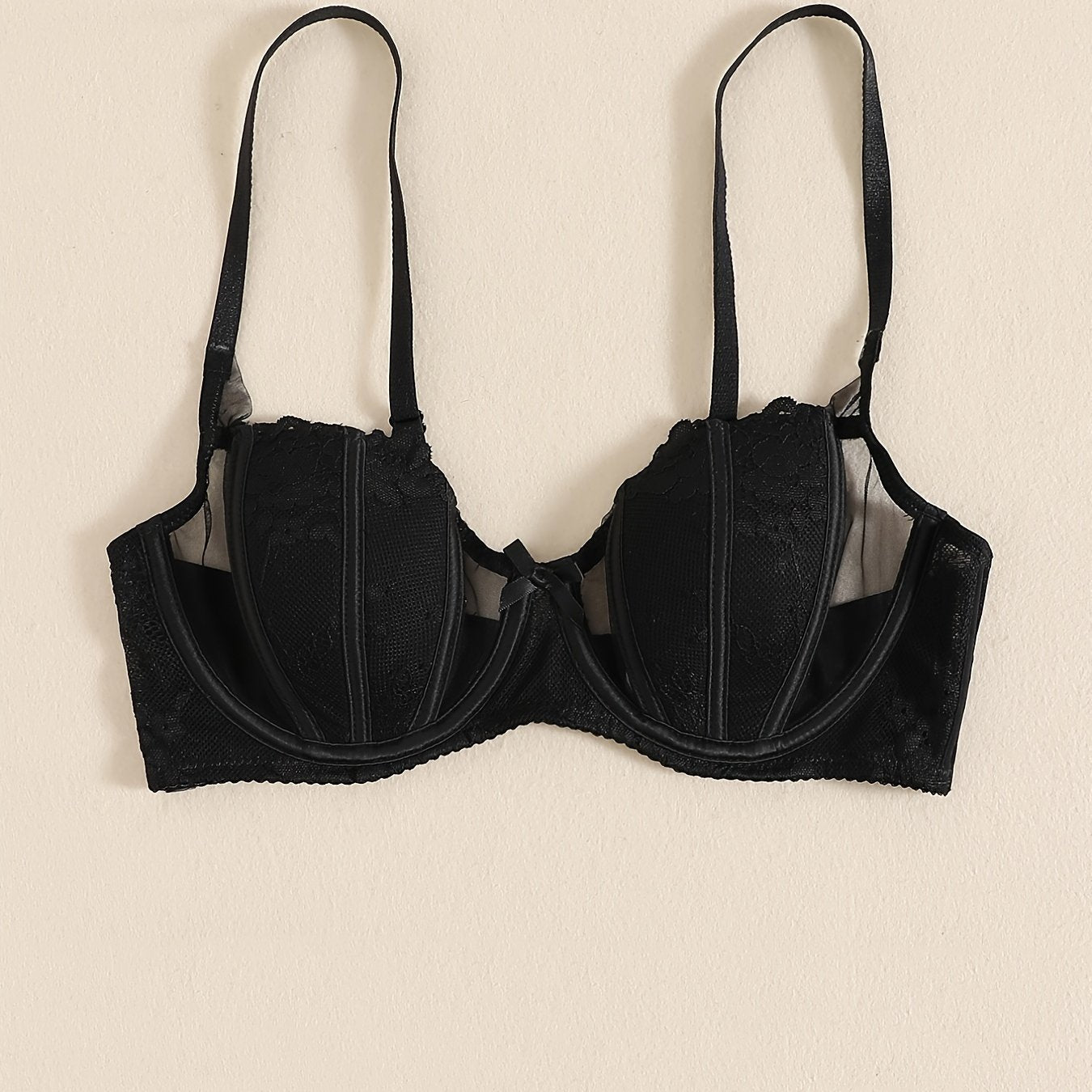 Women's Floral Embroidered Lace Bra Lingerie Underwear