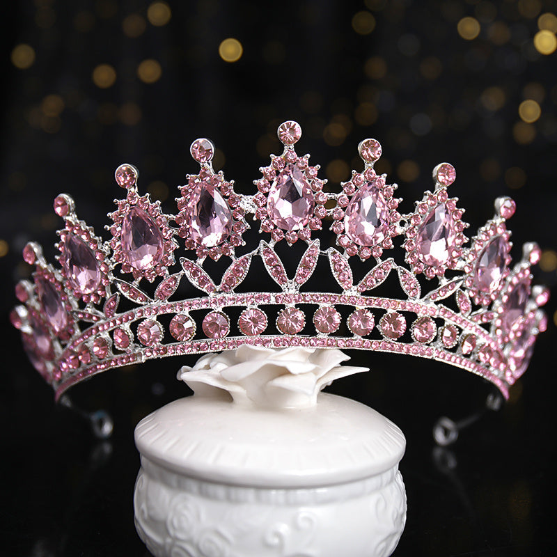 Bridal Headpiece with Gold and Water Diamond Accents for Wedding Accessories