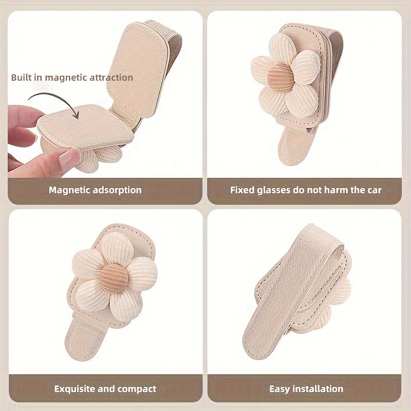 Женский магнитный держатель для очков-автоклипса, солнцезащитный козырек, органайзер для билетов