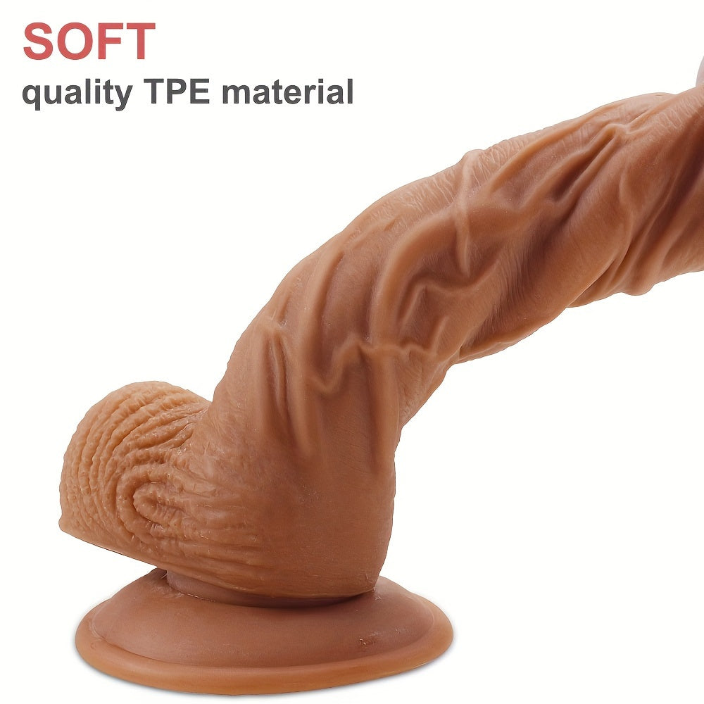 Female Soft Realistic Dildo with Suction Cup for Masturbation