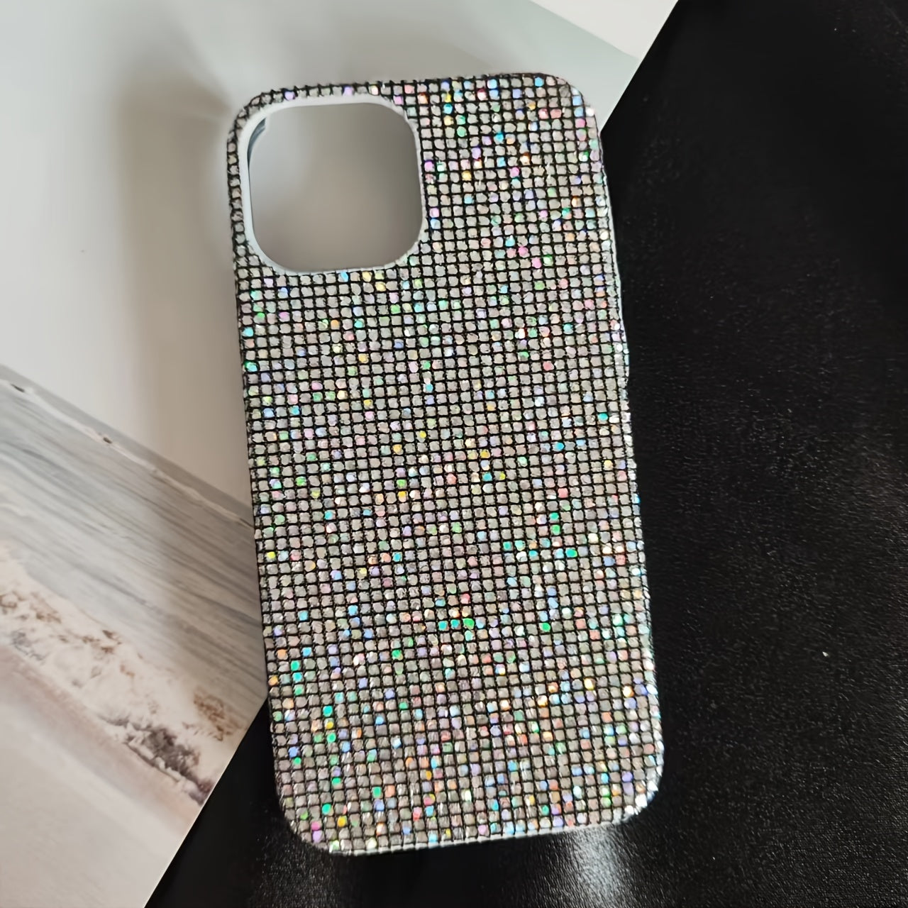 Black Glitter Anti-Drop Phone Case for iPhone Models 7-15