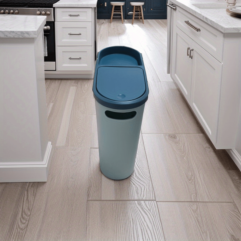 Plastik chiqindilar uchun quti, oson bosish bilan yuqori qopqog'i, zamonaviy minimalistik dizayn, hidi o'tkazmaydigan, 10L