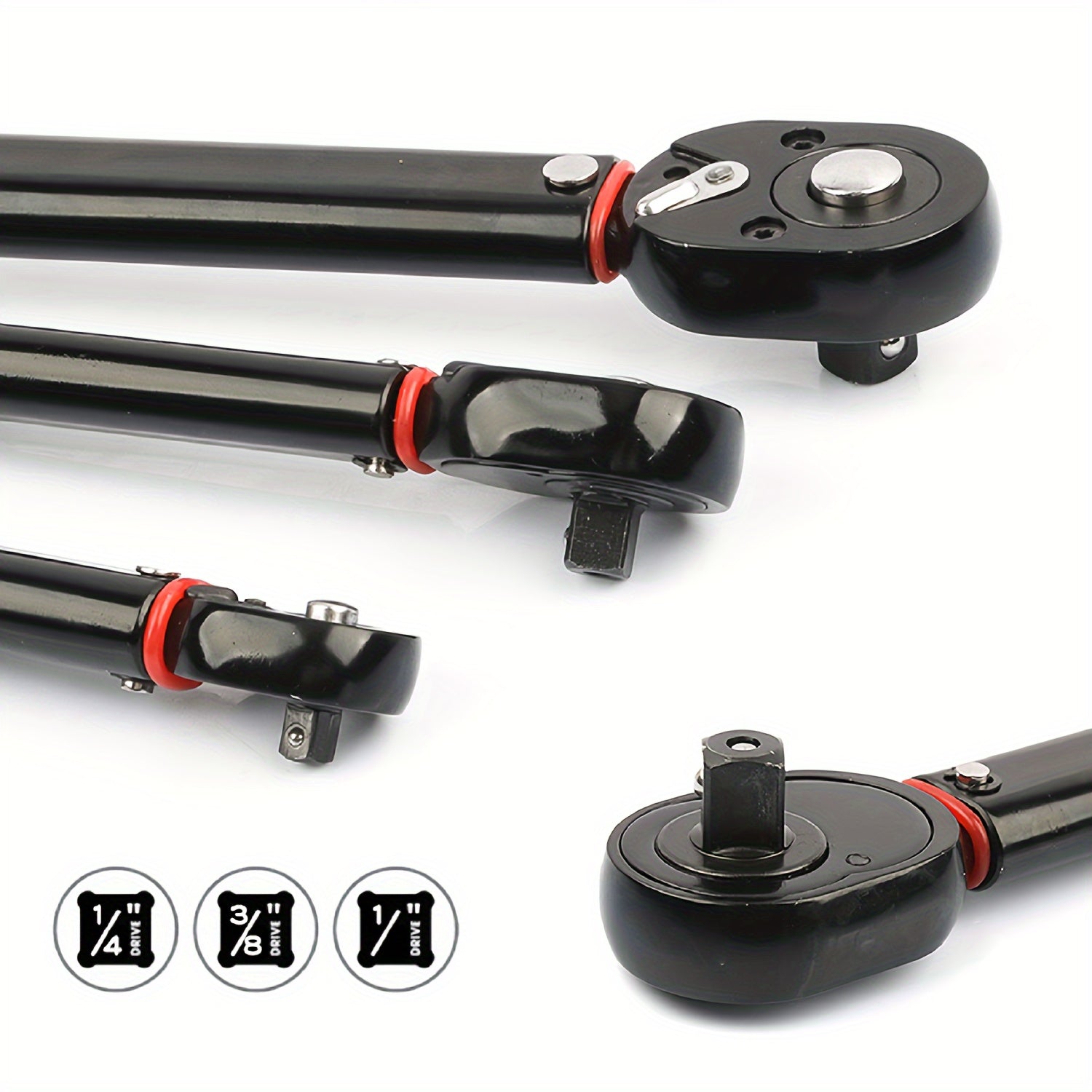 Torque Wrench 3/8 Inch Drive Click Black Repair Tool 5-210Nm