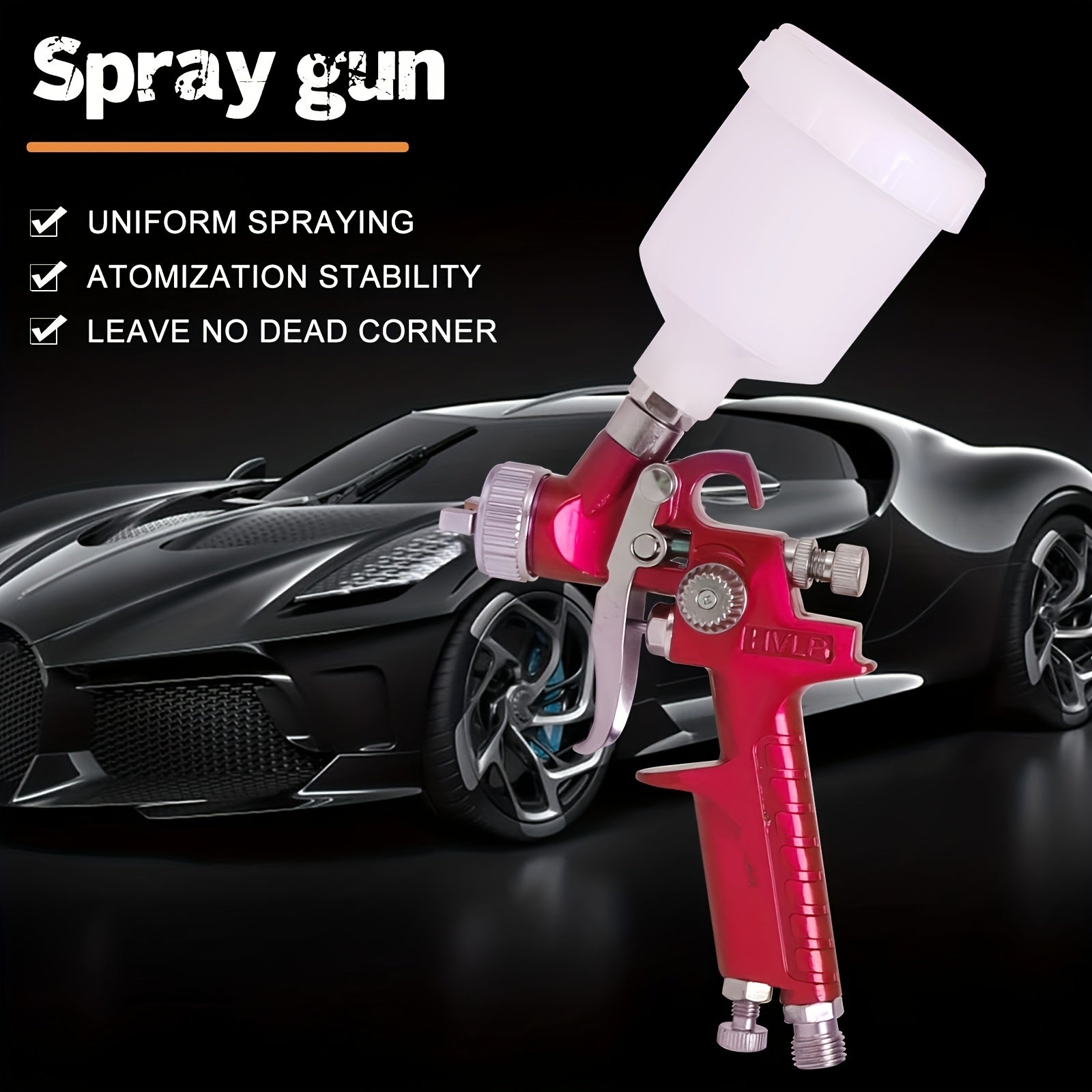 Professional bo'yoq uskunalari uchun Spray Gun 1.0 Caliber Red