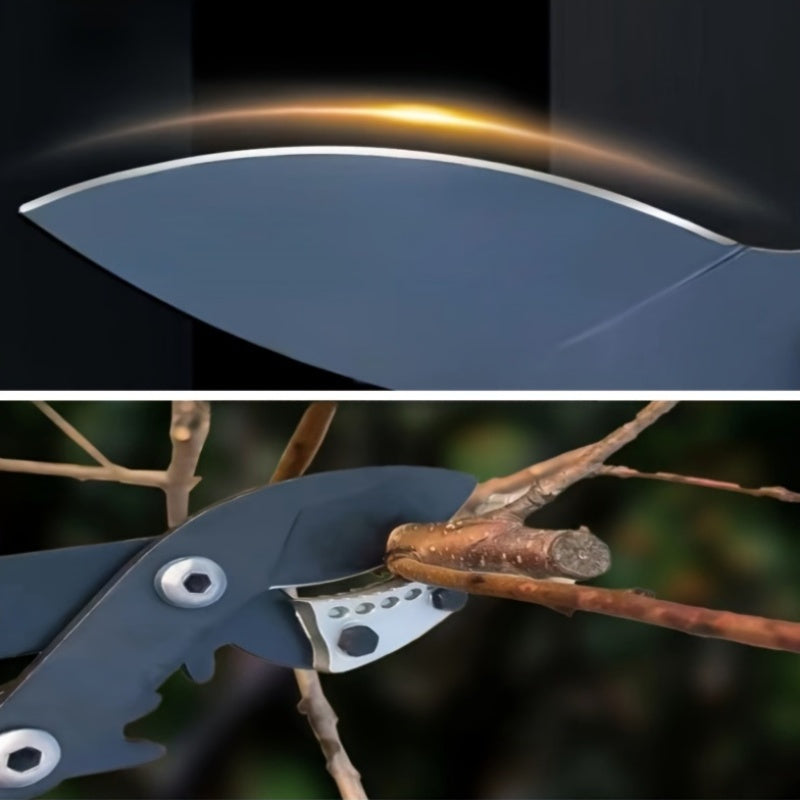 Telescopic Bypass Pruning Shears with Metal Body and Ergonomic Handle for Fruit Tree Branches