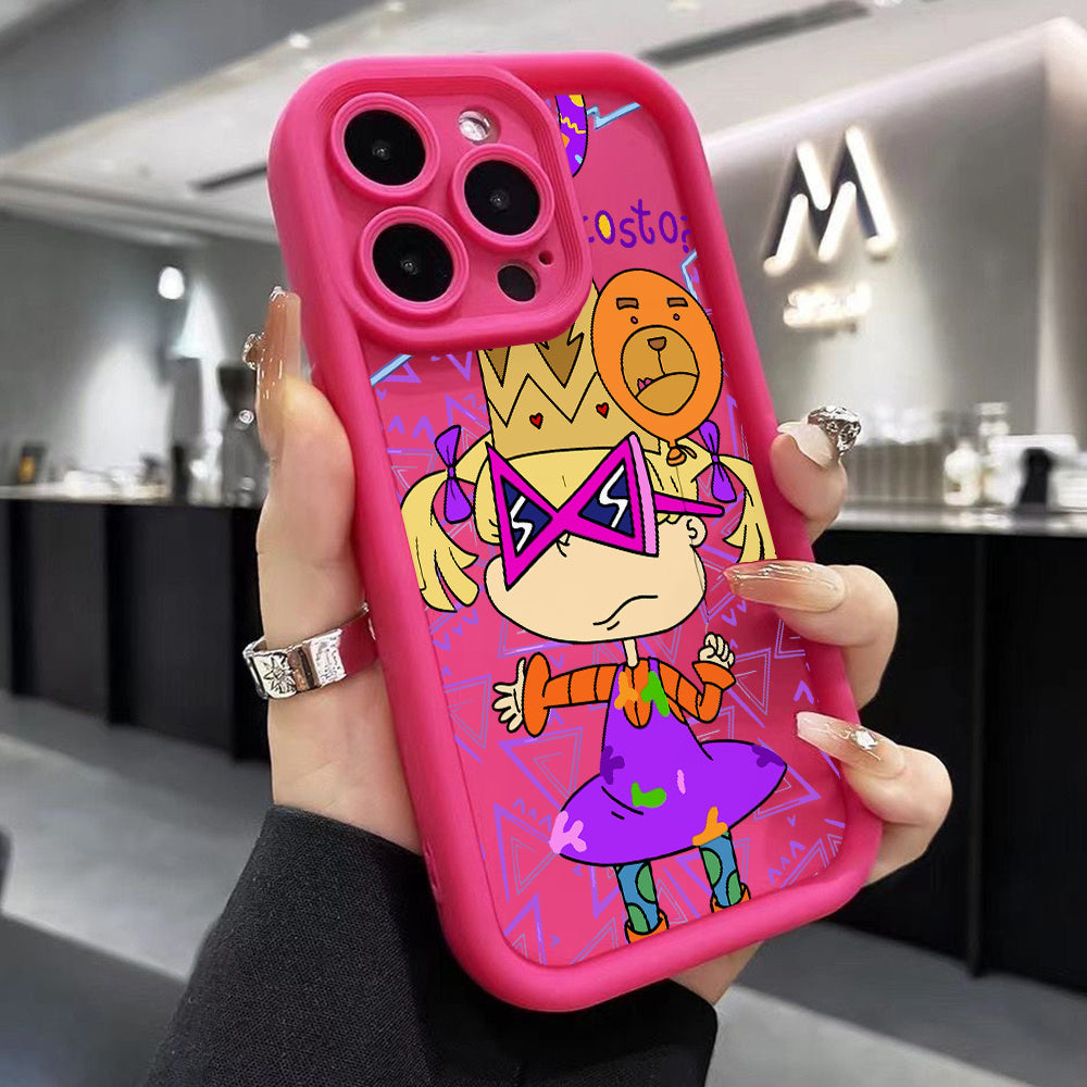 Rugrats Chuckie's Silicone Phone Case for iPhone Models with Lens Protection