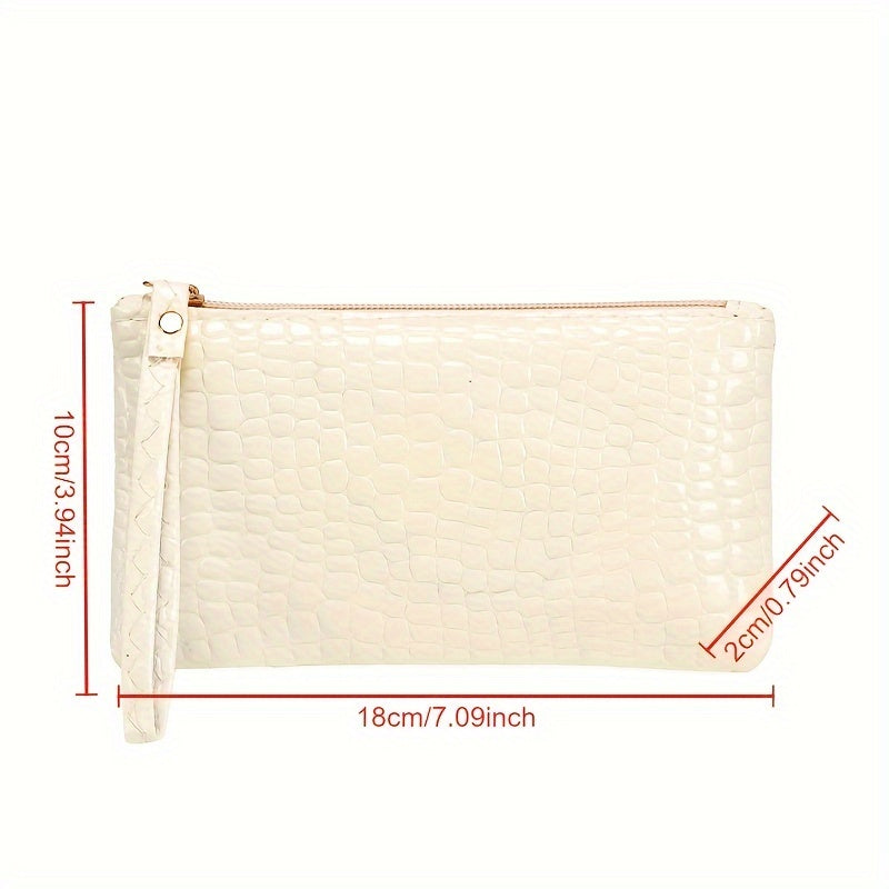 Red Minimalist Ladies' Handbag with Zipper Closure, Polyester Lining, Shoulder Strap