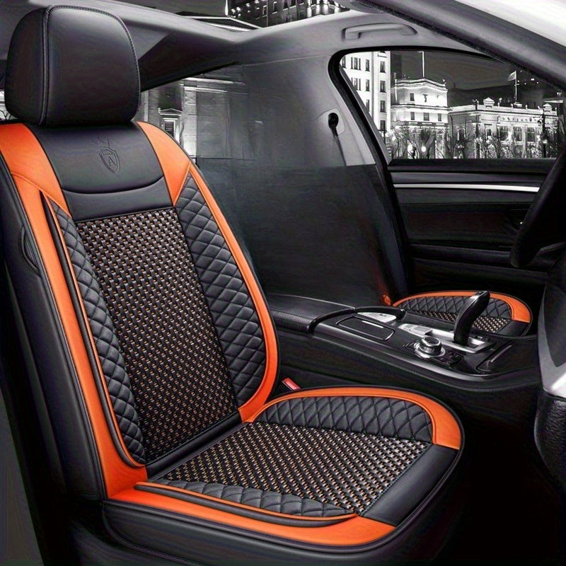 qora va oq tekislangan avtomobil o'rindiq qoplamalari universal moslashuvchan barcha mavsumlar uchun mato bo'lmagan