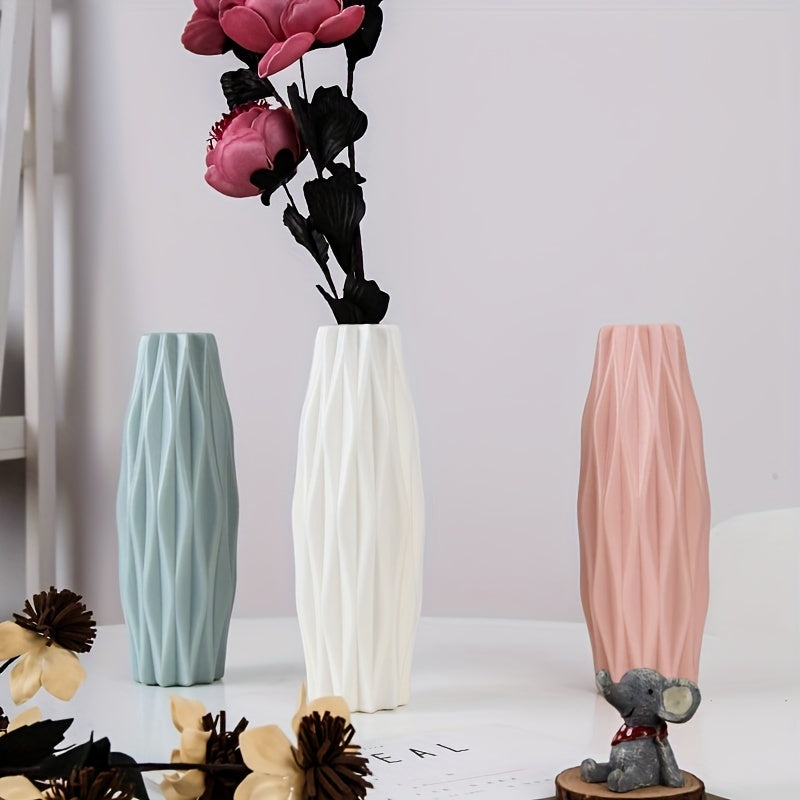 Plastic Vase for Modern Flower Arrangements, Decorative Home and Wedding Decor