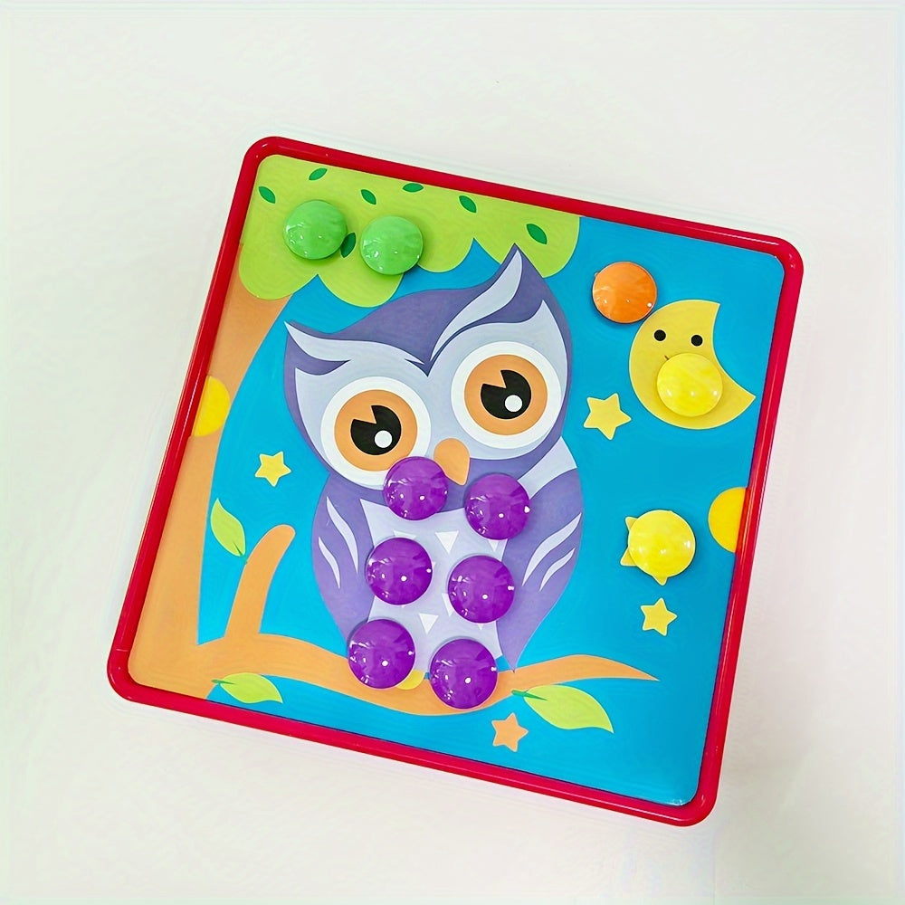 Bolalar uchun qiziqarli tugmachalar san'ati to'plami, nozik motor ko'nikmalarini va ranglarni tanishishni rivojlantiradi, qizlar va o'g'il bolalar uchun mukammal sovg'a.