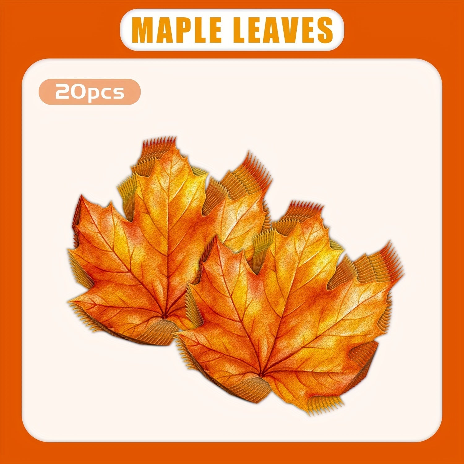 4-Ply Disposable Napkins Autumn Maple Leaf Design for Thanksgiving and Fall Events