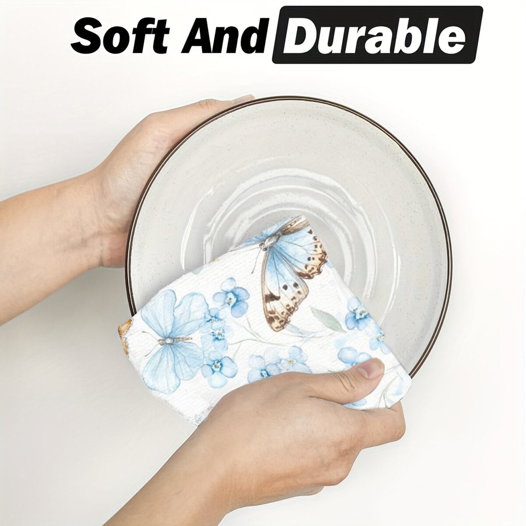 Two Pieces Scouring Pad Dish Cloths for Cleaning Kitchen Scrubbing