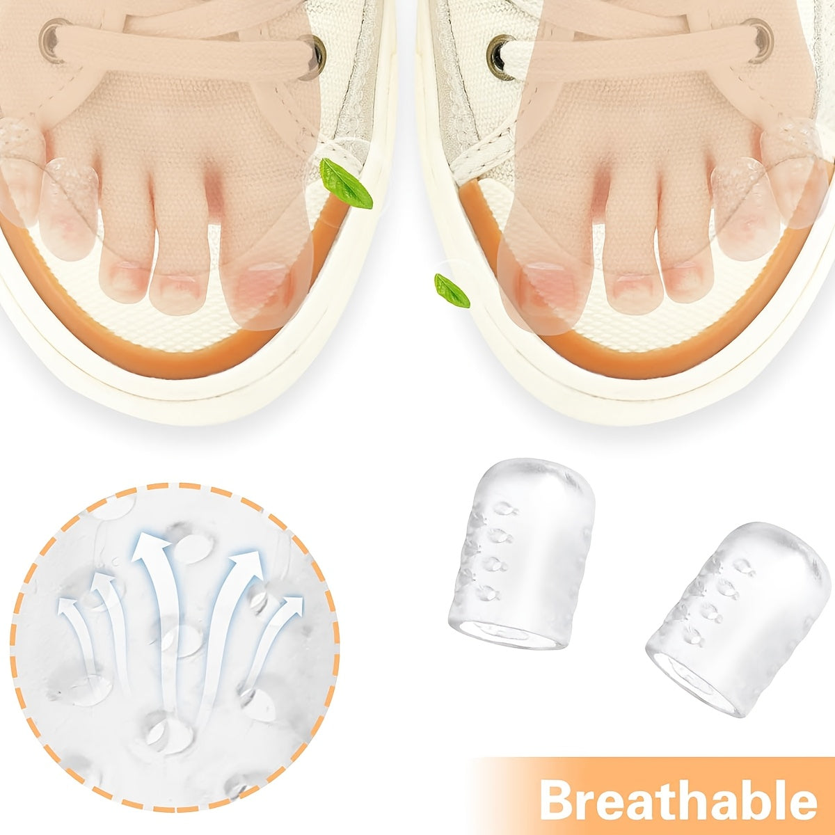 Unisex Breathable Anti-Friction Toe Caps Blister Protectors Foot Care
