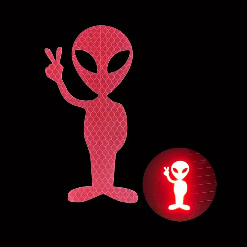 Night Safety Reflective Alien Car Sticker for Auto Side Body Waterproof