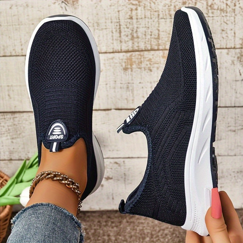 Women's Casual Slip-On Sneakers Breathable Mesh Lightweight Outdoor Shoes