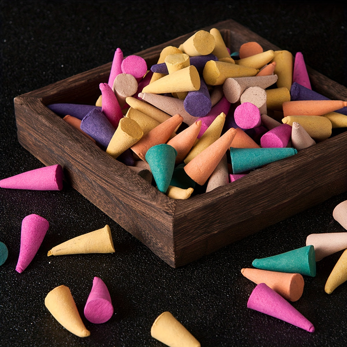 Natural Sandalwood and Rose Incense Cones for Aromatherapy Meditation and Home Decor