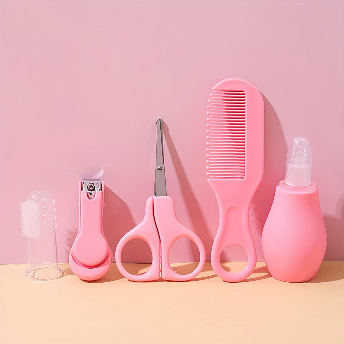 Baby Care Set 5 Pieces for 3 Years Plus with Nasal Aspirator Nail Clippers and Comb