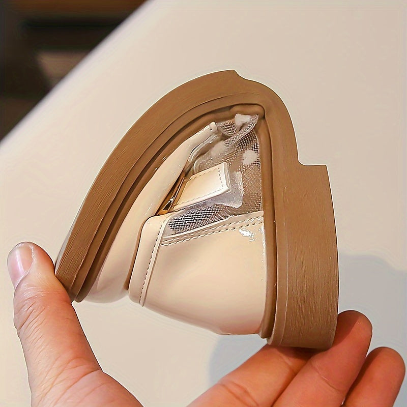 Girls' Mary Jane Flats Breathable PU Non-Slip Sole Indoor Outdoor Shoes