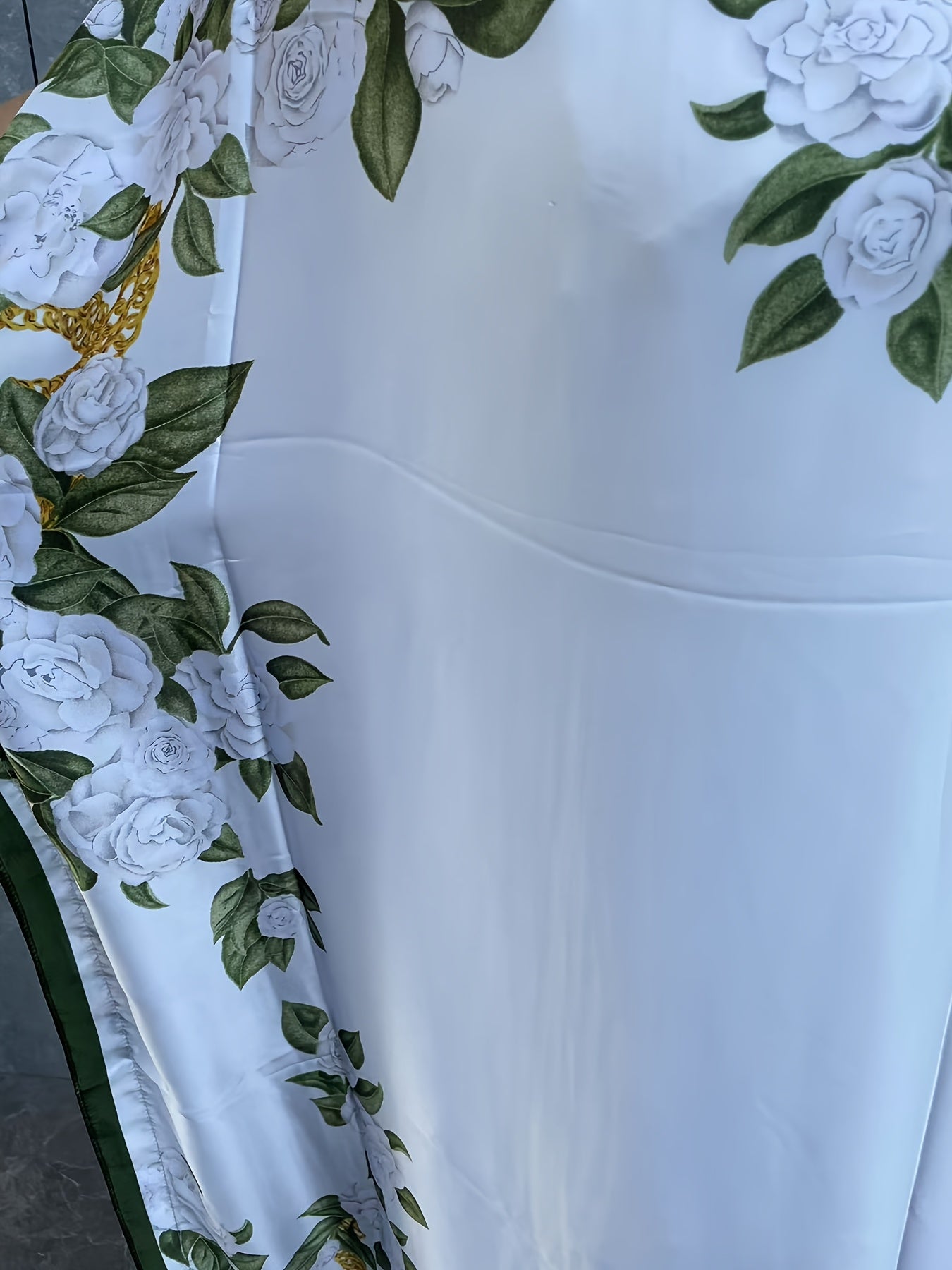 Plus Size Floral Print Longline Dress Breathable Boho Maxi for Women