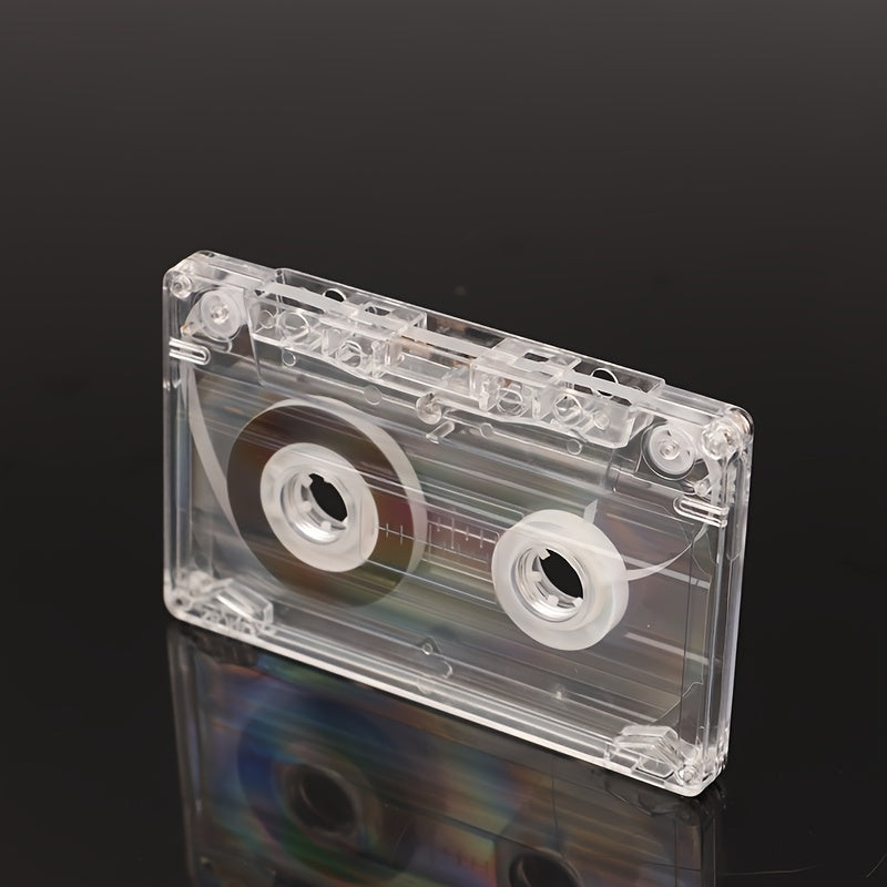 Retro Cassette Tape Player Set with 30-Minute Magnetic Tape, Battery-Free, Durable Plastic