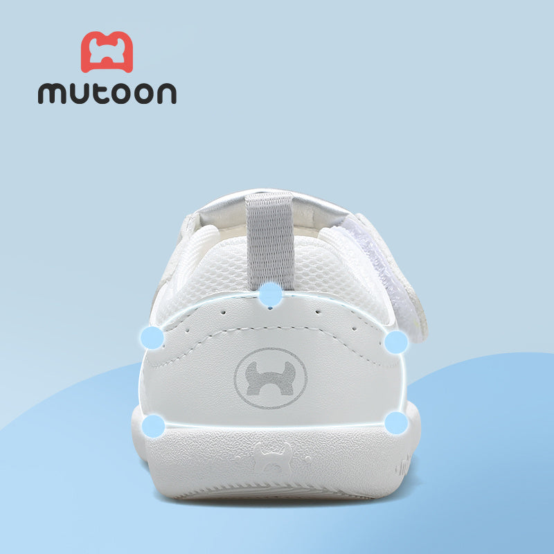 Girls Casual Walking Shoes Wide Round Toe Anti-Slip Rubber Sole Fabric Lining Hook-and-Loop Closure