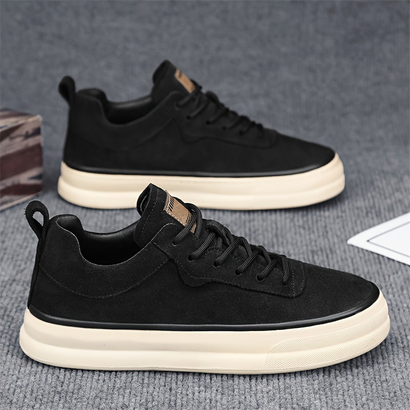 Men's All-Season Casual Athletic Sneakers with PU Upper and Lace Closure