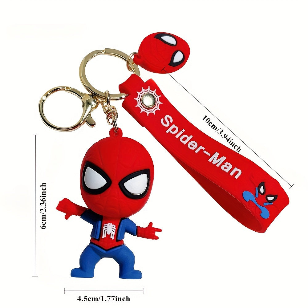 Bolalar PVC Silikon Spider-Man kalit choklari multfilm Yaxshi va Yomon tomoni tomchi yopishtiruvchi bezak