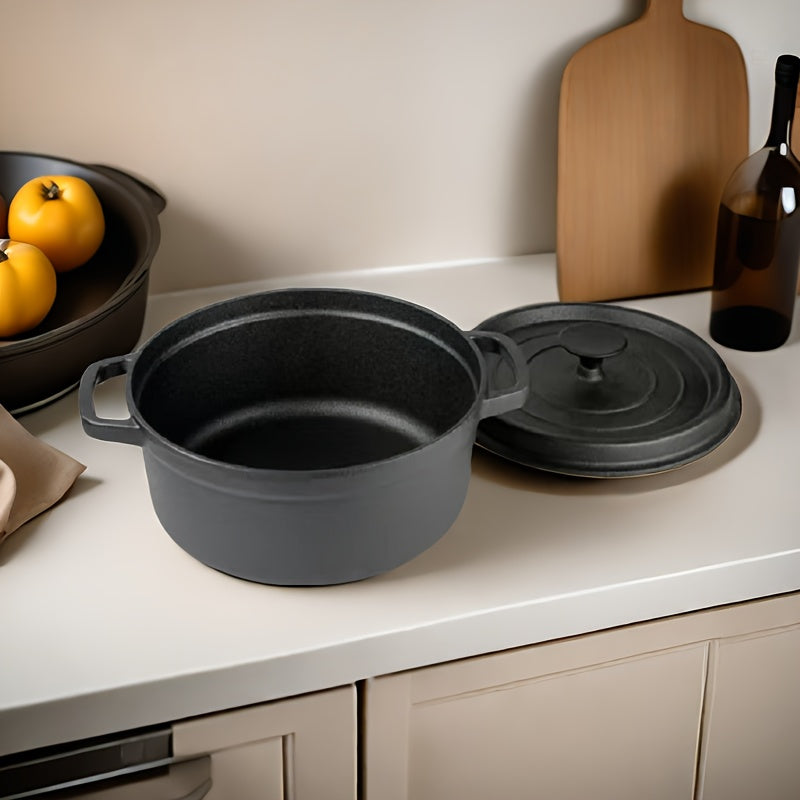 Heavy-Duty Cast Iron Dutch Oven 3.5L & 3L Non-Stick Oven Safe Skillet