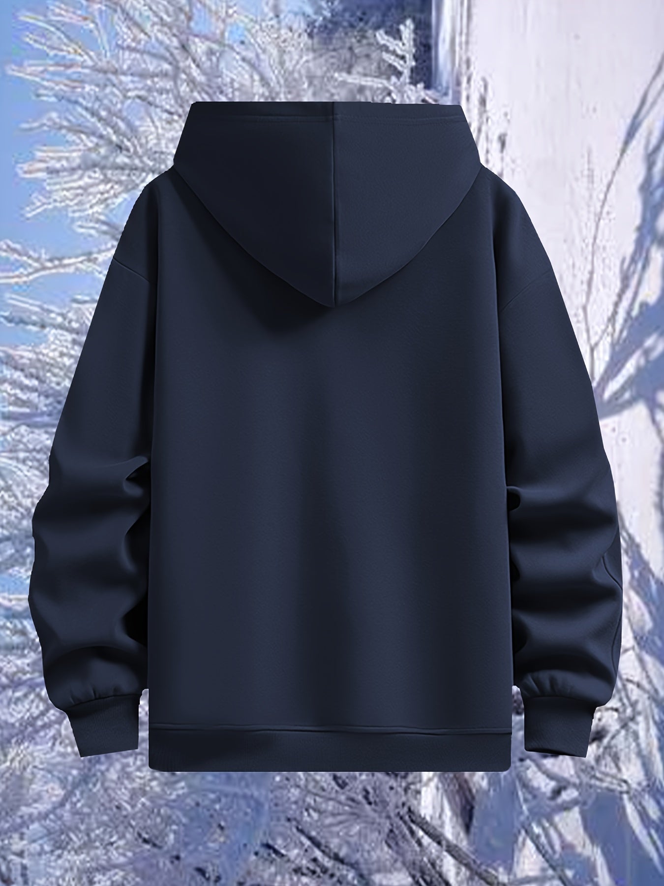 Plus Size Men's Hooded Zipper Jacket with Tiger Head Print Polyester Knit Fall Winter