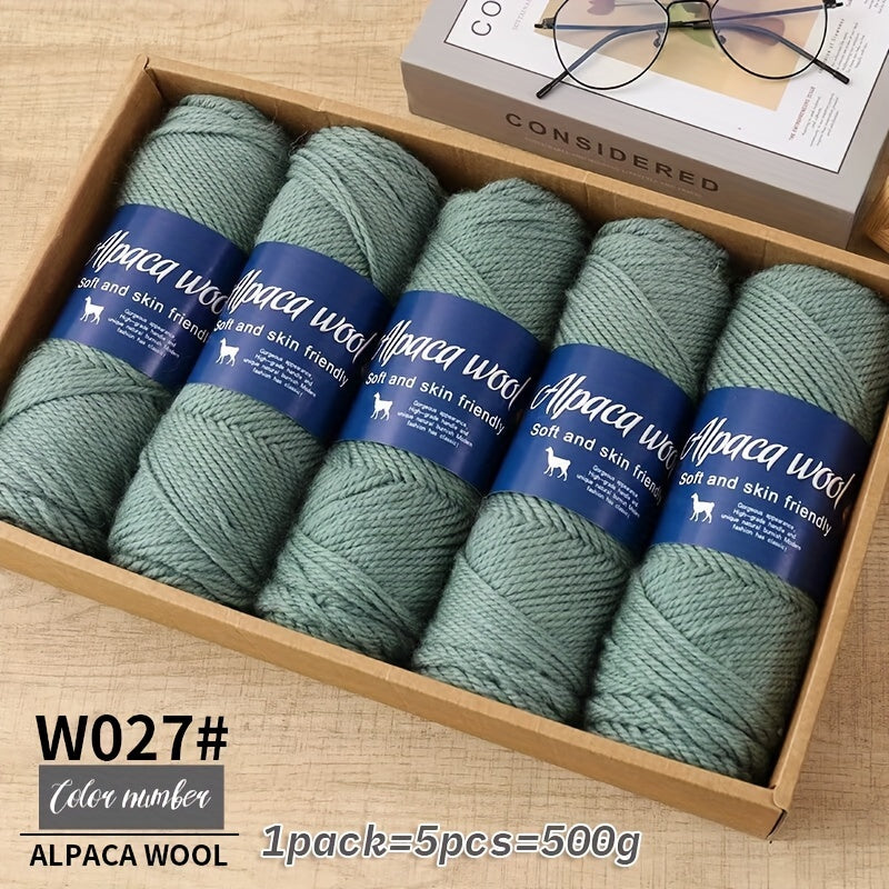 Multicolor Alpaca Wool Yarn Bundle 95 Percent Alpaca 5 Percent Polyester 100g Balls for Knitting Crocheting Winter Crafts