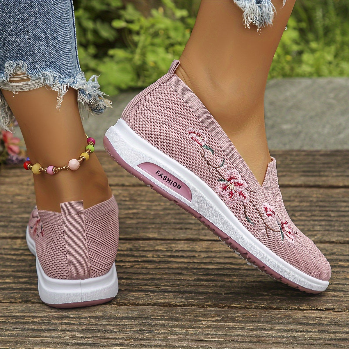 Women's Mesh Breathable Casual Sports Shoes Flat Bottom Comfortable