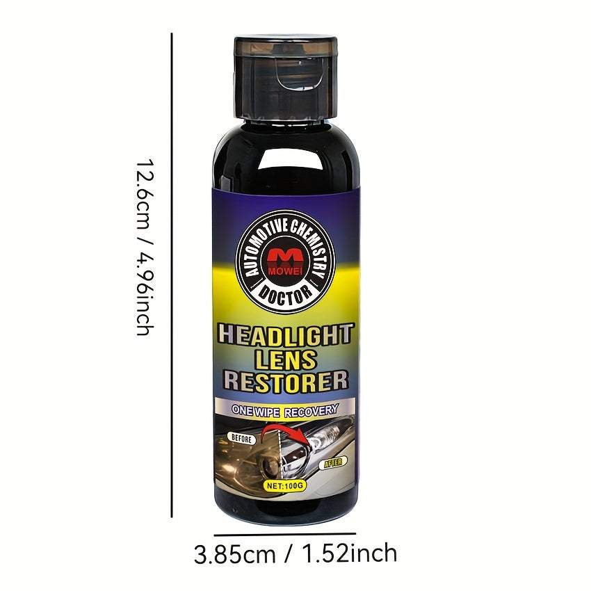 Automotive Headlight Lens Restorer Kit for Oxidation Yellowing Scratches