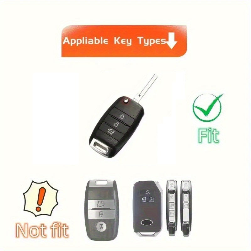 Universal TPU Flip Key Fob Cover With Keychain for Remote Car Keys
