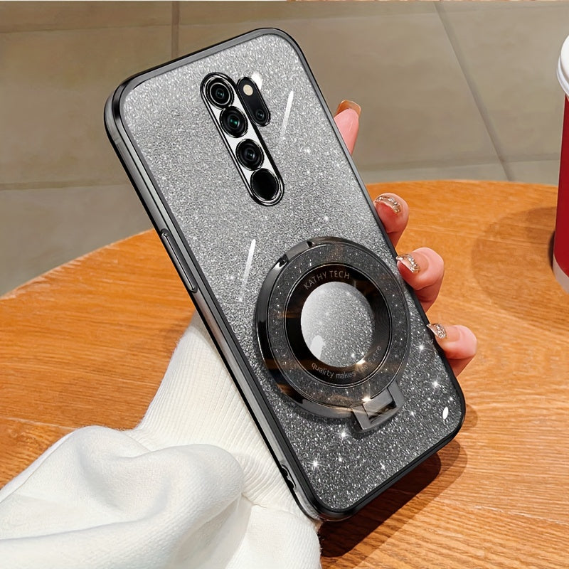 Glitter Magnetic Suction Phone Case for Redmi Note Series TPU Drop Proof