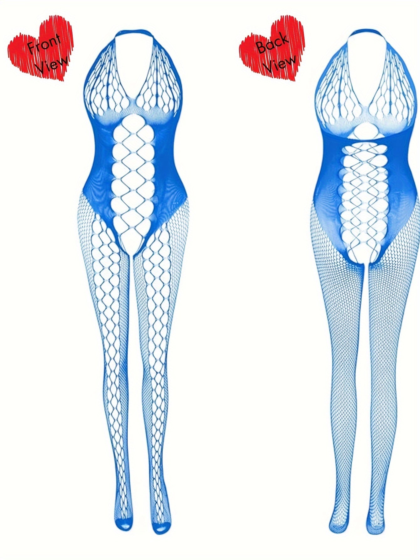 Women's Red Lace Fishnet Bodysuit for Date Nights Parties and Special Occasions