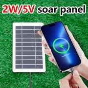 Portable Outdoor Solar USB Charger for Phones, Flashlights, Fans Camping Travel