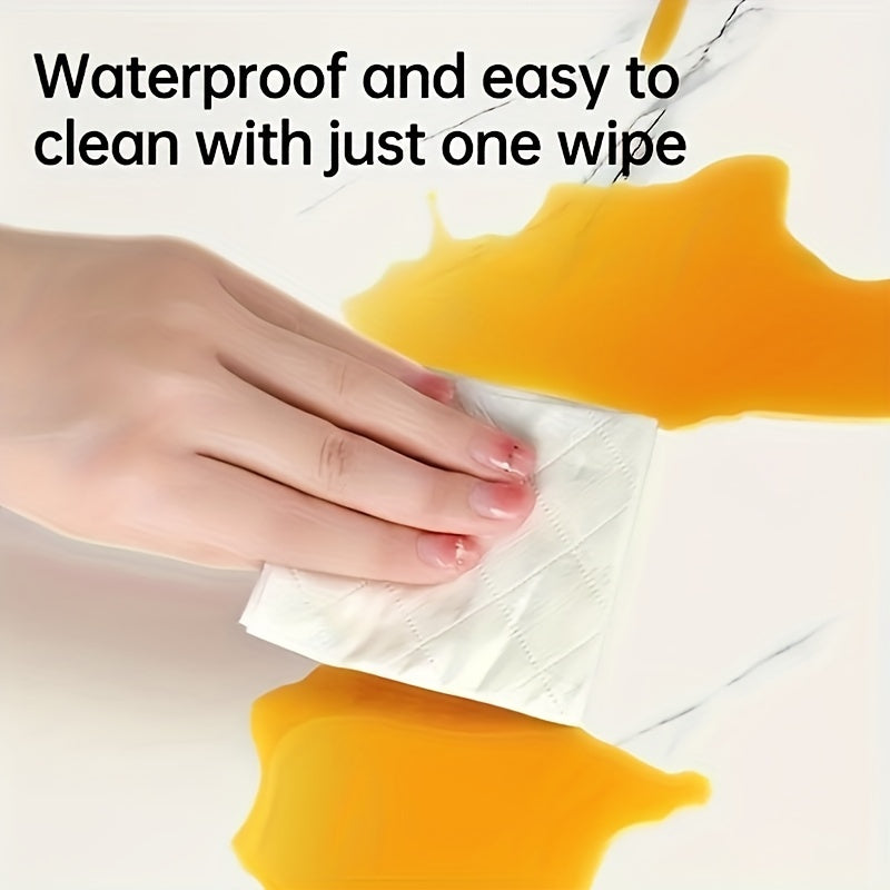 32 pieces of 3D marble pattern self-adhesive wall tiles, waterproof PVC, glossy finish, contemporary style, easy to apply and washable. Can be used for kitchen, living room, and bathroom