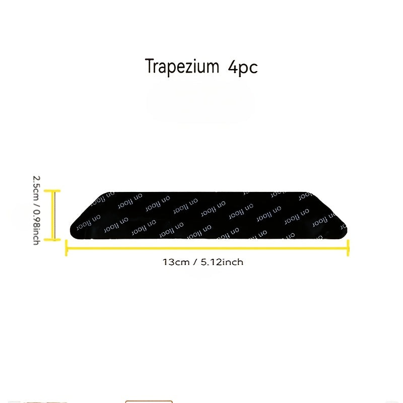 Set of 4 Washable Carpet Grippers with Anti-Slip Hook-and-Loop Fastener for Hardwood Floors