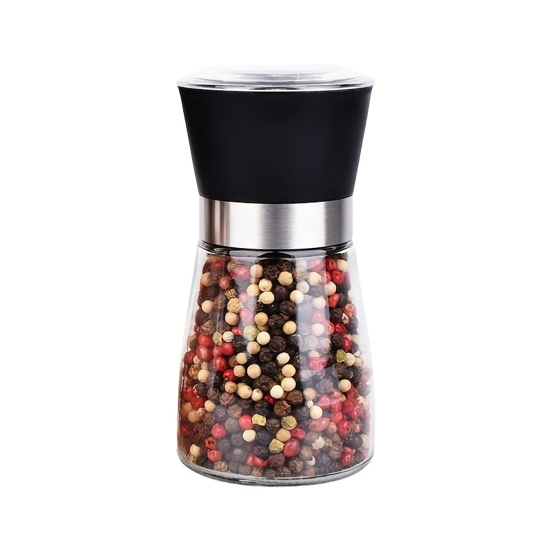 Hand Grinder for Pepper Salt and Spices with Glass Storage Container