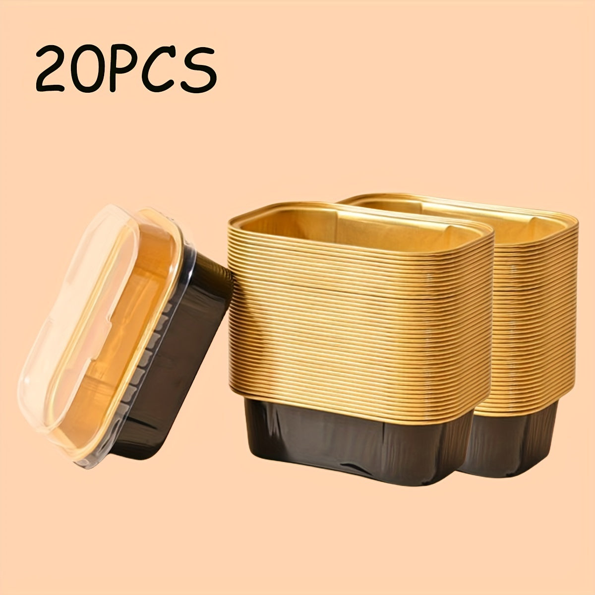 Disposable Mini Loaf Pans with Lids Set of 10 20 30 5oz Aluminum Foil Baking Tins for Mini Cakes Brownies Bread Black Gold