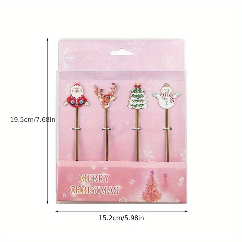 Set of 4 Stainless Steel Cutlery Pieces Gift Box Coffee Dessert Tea Spoons