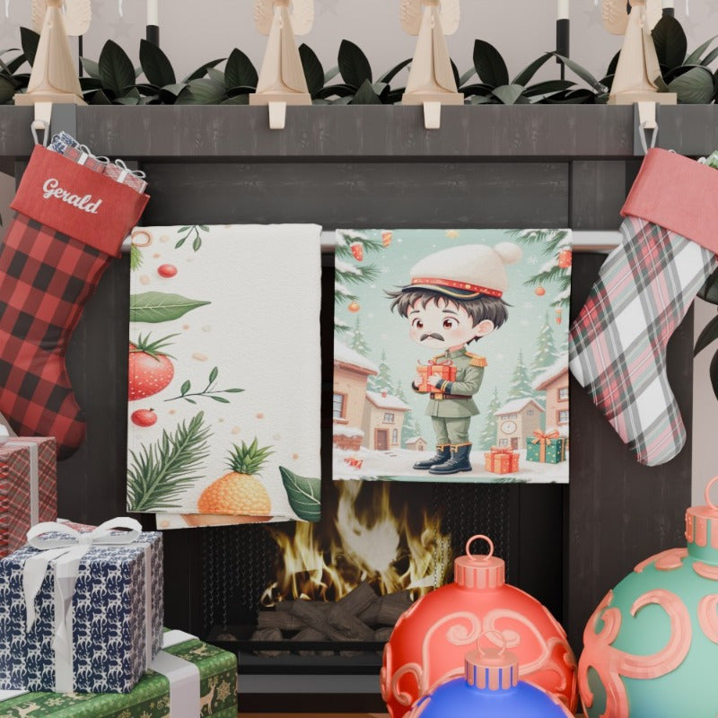 Set of 2 Christmas Kitchen Towels 45x66 cm Festive Tea Towels Holiday Decor