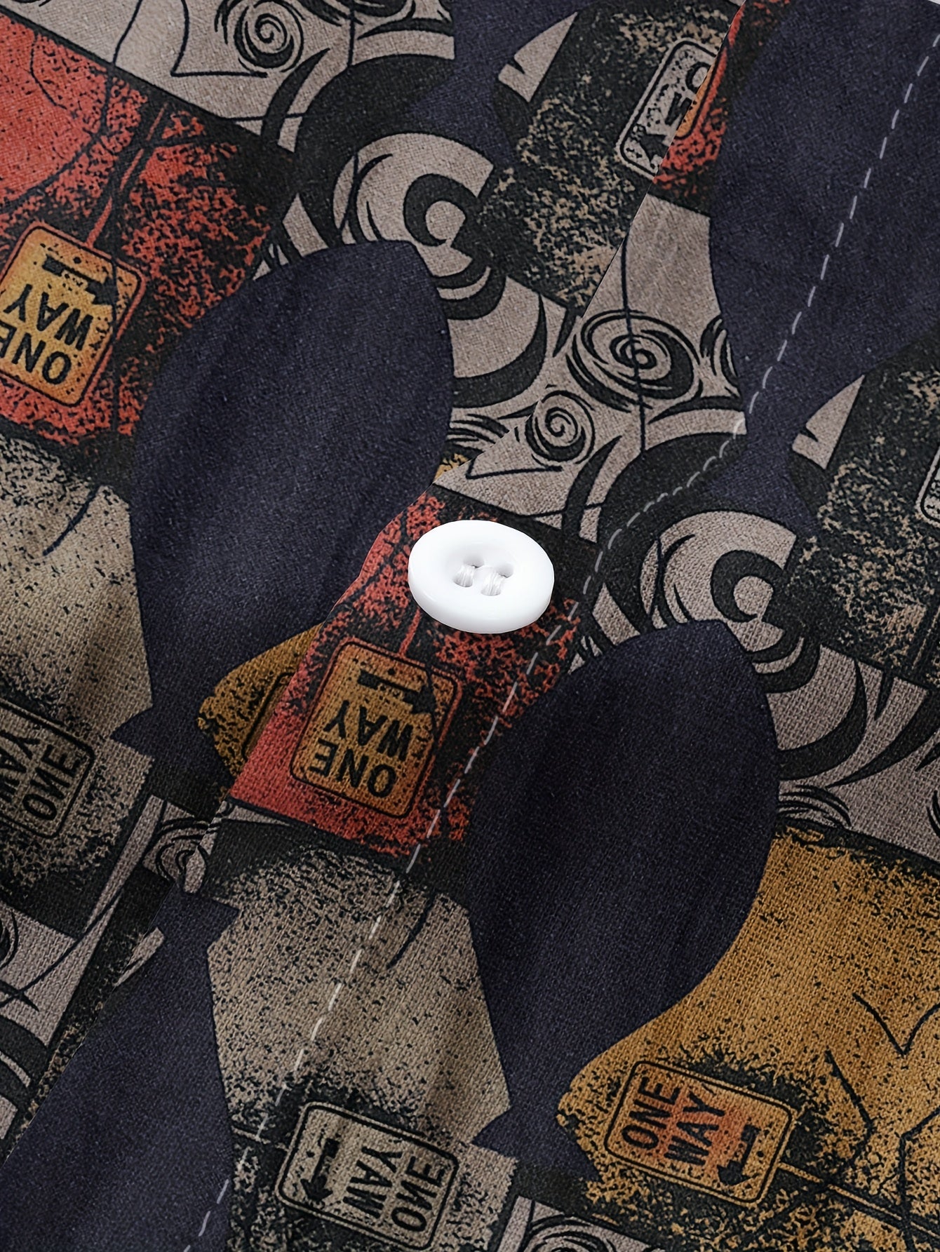 Men's Casual Geometric Print Shirt and Pants Set Lightweight Polyester Summer Non-Stretch