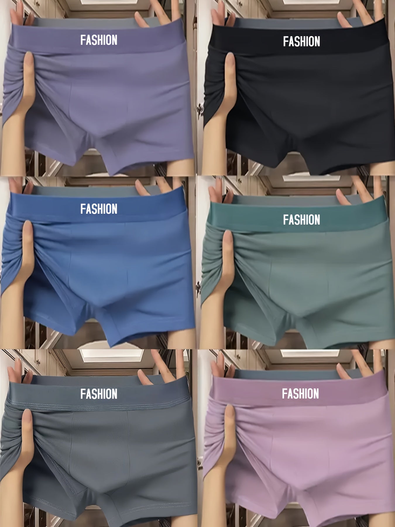 Men's Boxer Briefs Set of 3 Assorted Colors Breathable Polyester Elastane Casual Underwear