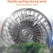 Portable Car Folding Fan with 5V USB Power Low Noise Adjustable Head Multi-Angle Rotation for RVs Trucks and Home