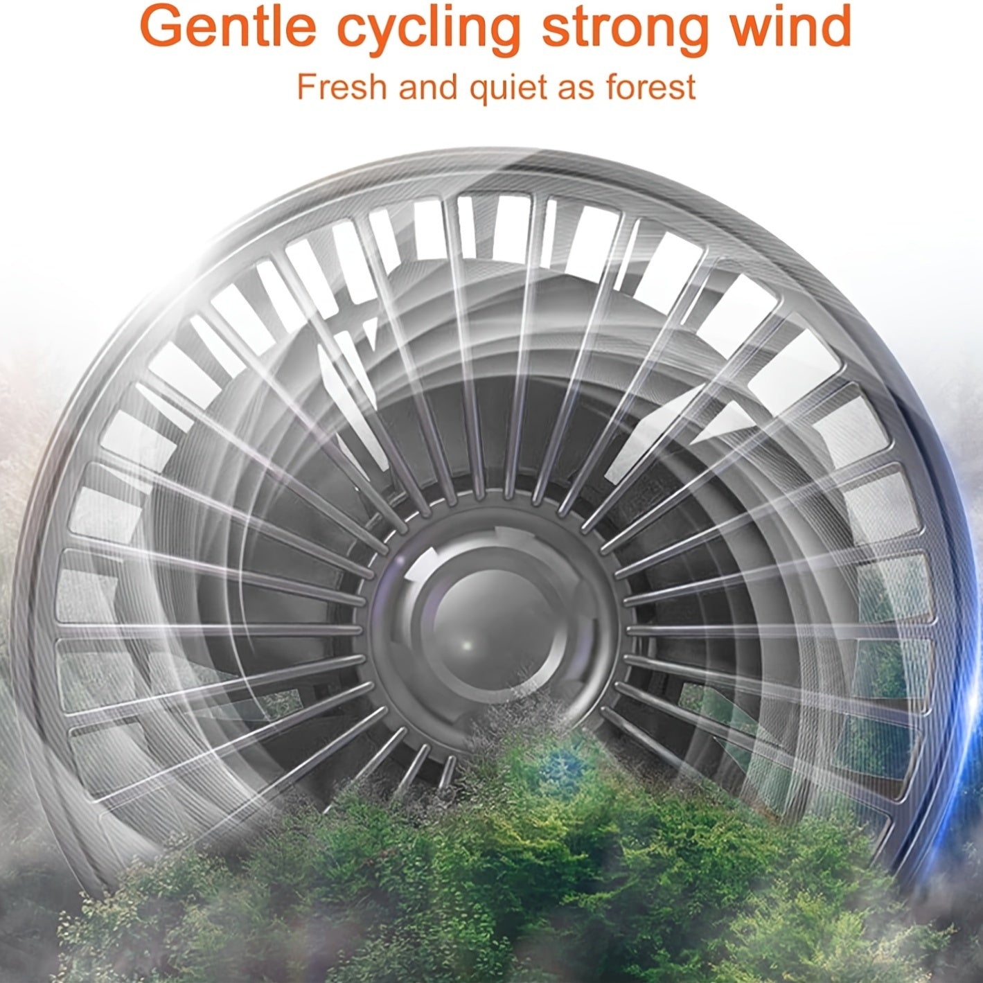 Portable Car Folding Fan with 5V USB Power Low Noise Adjustable Head Multi-Angle Rotation for RVs Trucks and Home