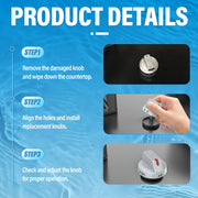 Stainless Steel Gas Stove Knob Replacement Set for Samsung NX60 Series