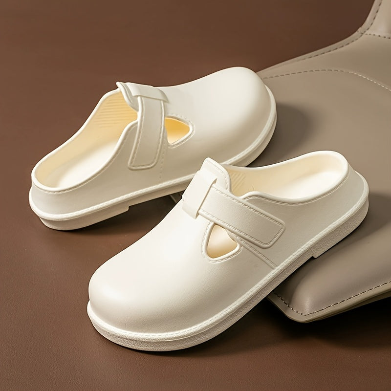 Women's Minimalist One-Hole Slide Shoes Casual Lightweight Comfortable Black