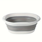 Устойчивый силиконовый складной таз для мытья рук - портативный и идеальный для дома, общежития и использования на улице - необходимый школьный аксессуар